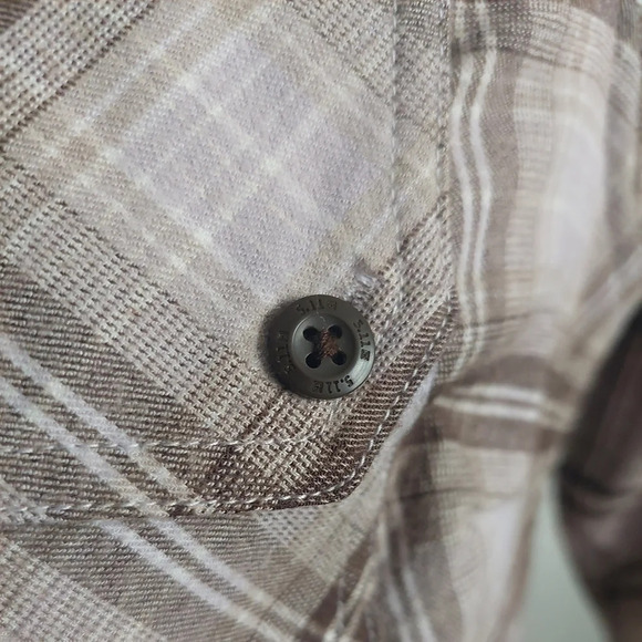 5.11 Tactical Hera womens Plaid flannel Shirt Small Casual Brown Lavender - Picture 6 of 7